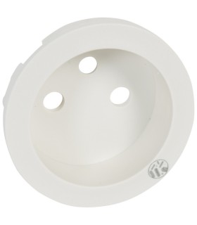 Enjoliveur antimicrobien Céliane pour prise 2P ou 2P+T Blanc