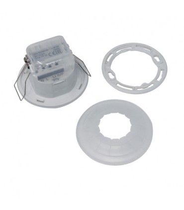 Détecteur présence encastré plafond 360° 1 contact