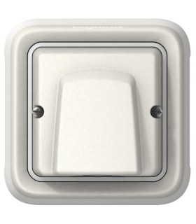 Sortie de câbles avec serre câble Plexo complet IP55 encastré blanc