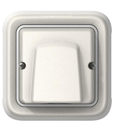 Sortie de câbles avec serre câble Plexo complet IP55 encastré blanc