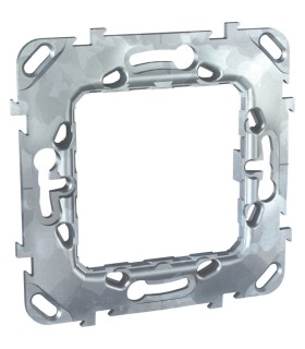 Unica - support de fixation sans griffe 1 poste 2 modules entraxe 71mm