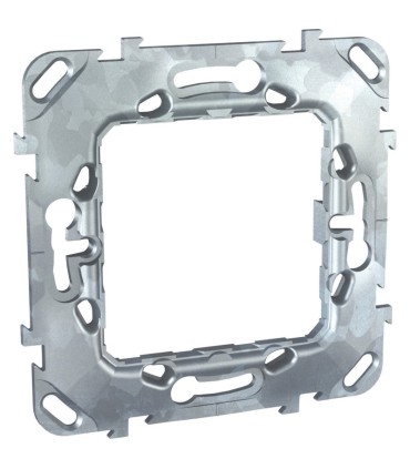 Unica - support de fixation sans griffe 1 poste 2 modules entraxe 71mm