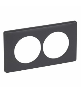 PLAQUE 2 POSTES 57MM BASALTE - Legrand