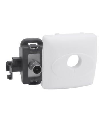 Prise télévision simple mâle Appareillage saillie composable blanc