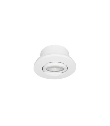 Spot LED Rond 4 en 1 Bora 7w 600lm 55° IP65 dim blanc mat