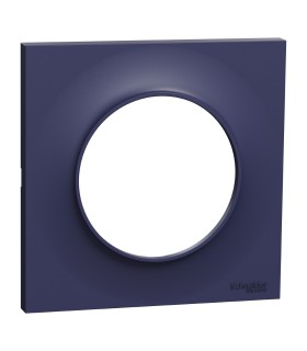 Odace Styl, plaque décorative bleu Cobalt 1 poste