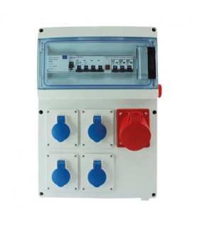 Coffret Chantier 4PC 230V+1PC 3P+N+T 400V 32A