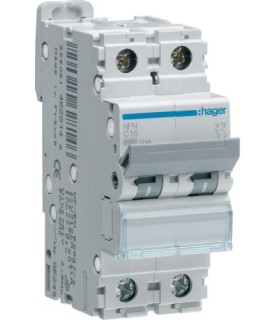 Disjoncteur 2A 2P 6-10kA C- 2 modules