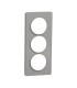 Odace Touch plaque Alu sans liseré verticaux entraxe 57mm