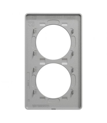 Odace Touch plaque Alu sans liseré verticaux entraxe 57mm