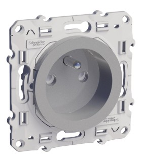 ODACE PRISE 2P+T ALU CONNEXION A VIS