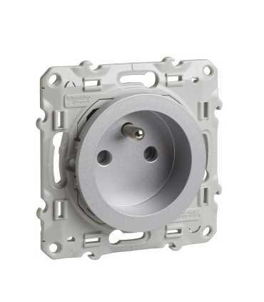 ODACE PRISE 2P+T ALU CONNEXION A VIS