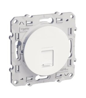 ODACE PRISE RJ45 BLANC SANS CONNECTEUR (Empreinte INFRAPLUS)