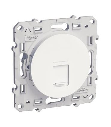 ODACE PRISE RJ45 BLANC SANS CONNECTEUR (Empreinte INFRAPLUS)