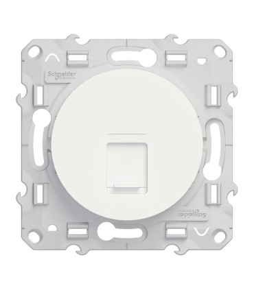 ODACE PRISE RJ45 BLANC SANS CONNECTEUR (Empreinte INFRAPLUS)