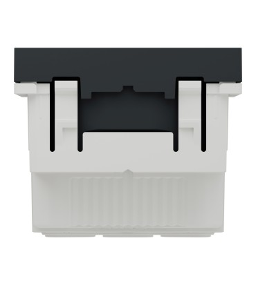 Unica prise 2P+T affleurant - raccord rapide - Anthra - méca seul