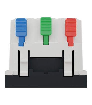 Unica prise 2P+T affleurant - raccord rapide - Anthra - méca seul