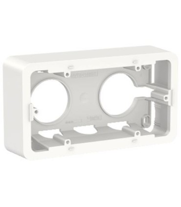 Unica boîte support 2 postes pose en saillie - Blanc