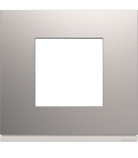 Plaque gallery plastique peint 1 poste titane