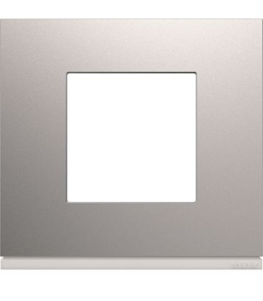 Plaque gallery plastique peint 1 poste titane