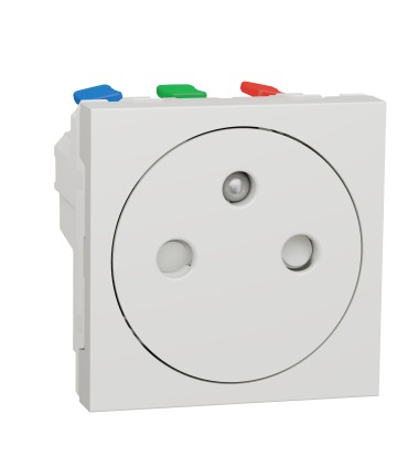 Unica prise 2P+T affleurante avec éclipses connexion rapide - Blanc