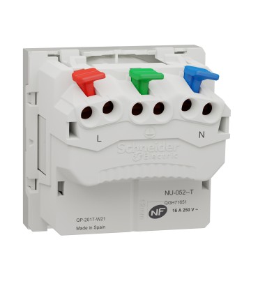 Unica prise 2P+T affleurante avec éclipses connexion rapide - Blanc