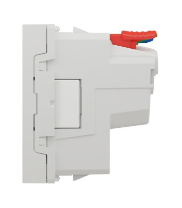 Unica prise 2P+T affleurante avec éclipses connexion rapide - Blanc