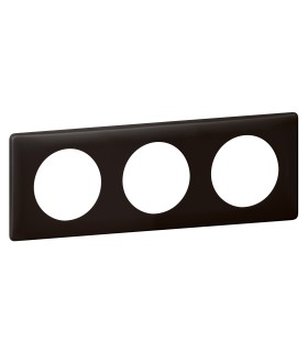 PLAQUE 3 POSTES BASALTE - Legrand