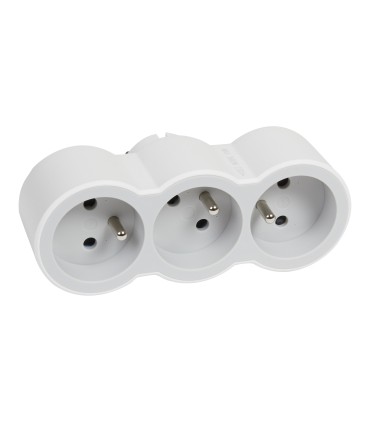 Multiprise 3 prises frontales avec terre