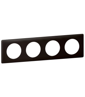 PLAQUE 4 POSTES BASALTE - Legrand