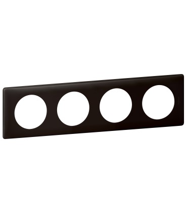 PLAQUE 4 POSTES BASALTE - Legrand