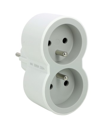 Fiche multiprise - 2 prises frontales avec terre