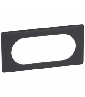 PLAQUE 2 POSTES 57MM BASALTE - Legrand