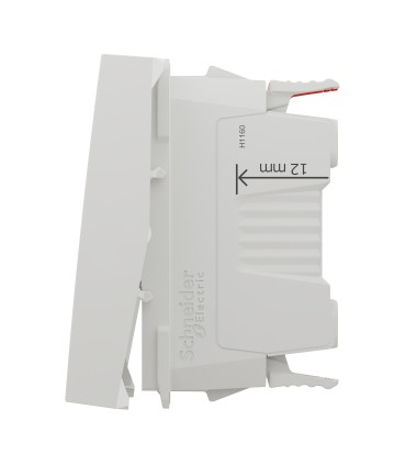 Unica va-et-vient antimicrobien Blanc 10A  connexion rapide - mécanisme seul