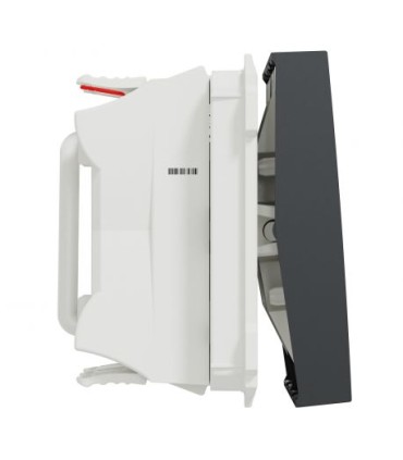 Unica double va-et-vient 10A connexion rapide - 2 modules - Anthracite - mécanisme seul