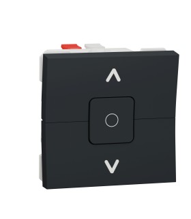 Unica interrupteur volet-roulant 3 touches - 6A - Anthracite - mécanisme seul