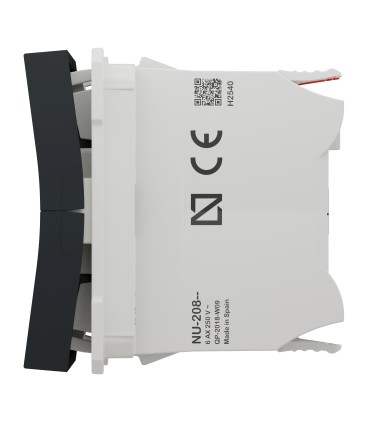 Unica interrupteur volet-roulant 3 touches - 6A - Anthracite - mécanisme seul