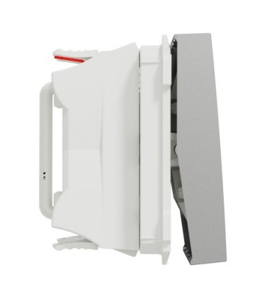 Unica commande VMC ON/OFF + 2 vitesses - 10A - 2 mod - Alu  mécanisme seul