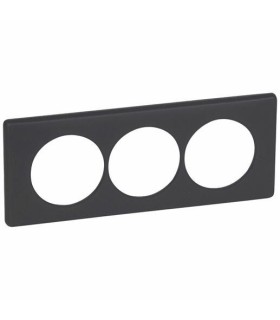 PLAQUE 3 POSTES 57MM BASALTE