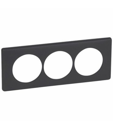 PLAQUE 3 POSTES 57MM BASALTE