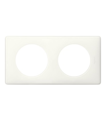 PLAQUE 2 POSTES BLANC Yesterday - Legrand