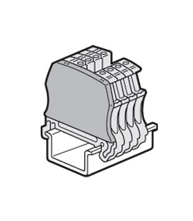 Cloison terminale pour bloc jonc Viking 3 à vis - 1 entr/1 sort - pas 5,6,8,10