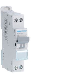 Disjoncteur 10A 1P+N 6-10kA courbe C -  1 module