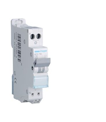 Disjoncteur 16A 1P+N 6-10kA courbe D - 1 module