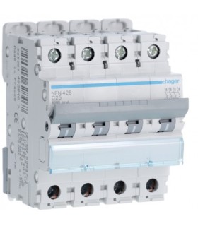 Disjoncteur 25A 4P 6-10kA C- 4m