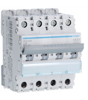 Disjoncteur 25A 4P 6-10kA C- 4m