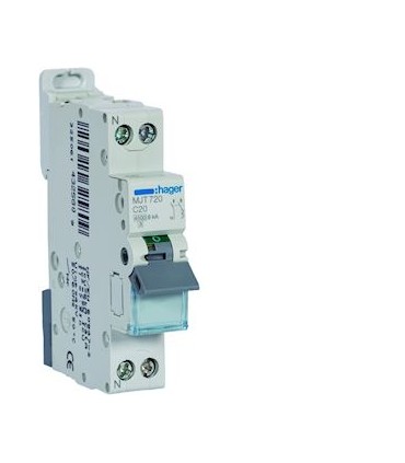 Disjoncteur 1P+N 20A 4,5-6kA courbe C