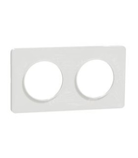 Plaque 2 postes Odace Touch Blanc Mat entraxe 71 mm