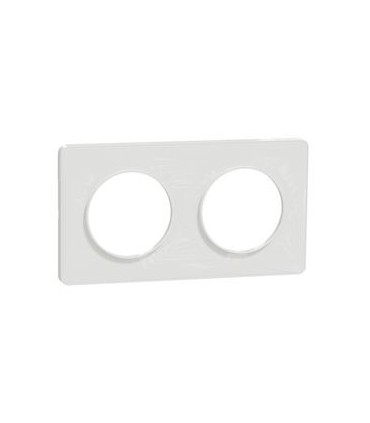 Plaque 2 postes Odace Touch Blanc Mat entraxe 71 mm