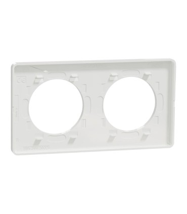 Plaque 2 postes Odace Touch Blanc Mat entraxe 71 mm